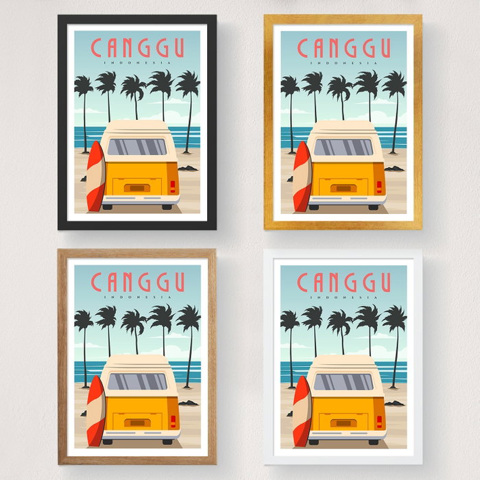 Wallity Póster A4 Canggu - 1991, 100% Satinado Mate, 21 x 29.7 cm